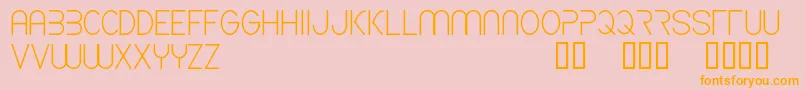 CfspaceshipRegular-Schriftart – Orangefarbene Schriften auf rosa Hintergrund