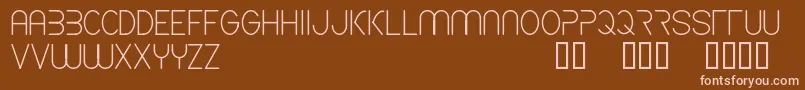 Fonte CfspaceshipRegular – fontes rosa em um fundo marrom