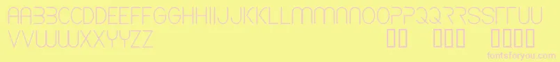 Police CfspaceshipRegular – polices roses sur fond jaune