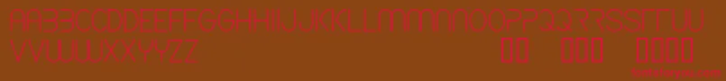 CfspaceshipRegular Font – Red Fonts on Brown Background