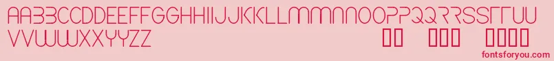 CfspaceshipRegular Font – Red Fonts on Pink Background