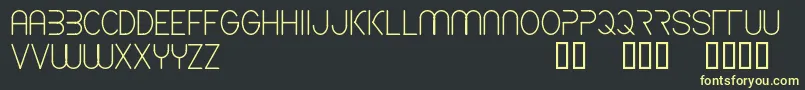 CfspaceshipRegular-fontti – keltaiset fontit mustalla taustalla