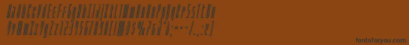 Шрифт Phantacon3Dital – чёрные шрифты на коричневом фоне