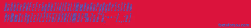 Phantacon3Dital-fontti – siniset fontit punaisella taustalla