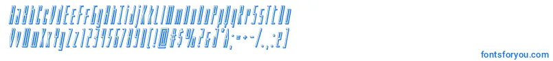 Шрифт Phantacon3Dital – синие шрифты на белом фоне