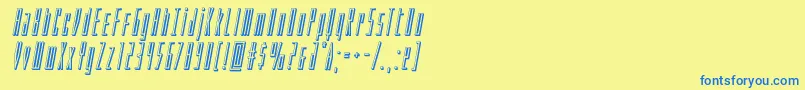 Phantacon3Dital Font – Blue Fonts on Yellow Background