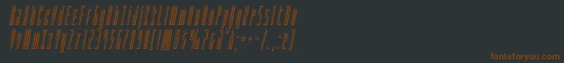 Phantacon3Dital Font – Brown Fonts on Black Background