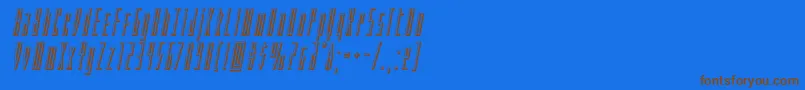 Fonte Phantacon3Dital – fontes marrons em um fundo azul