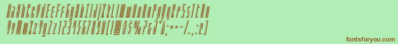 Phantacon3Dital Font – Brown Fonts on Green Background