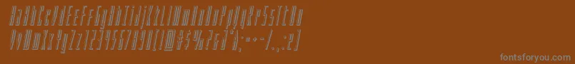 Czcionka Phantacon3Dital – szare czcionki na brązowym tle