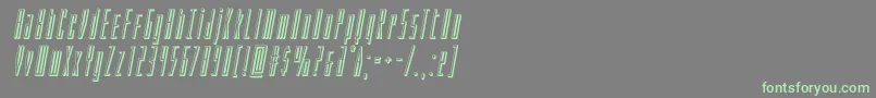 Phantacon3Dital Font – Green Fonts on Gray Background