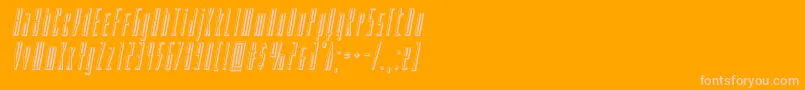 Phantacon3Dital-Schriftart – Rosa Schriften auf orangefarbenem Hintergrund