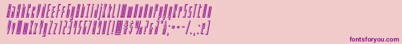 Phantacon3Dital Font – Purple Fonts on Pink Background