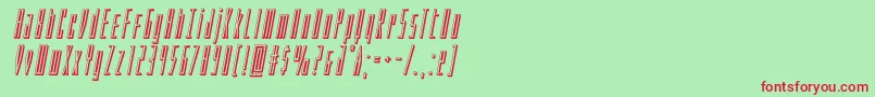 Phantacon3Dital Font – Red Fonts on Green Background