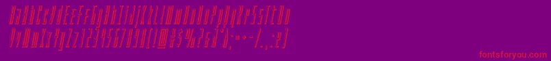 フォントPhantacon3Dital – 紫の背景に赤い文字
