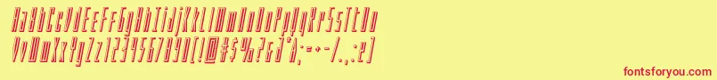 Phantacon3Dital Font – Red Fonts on Yellow Background