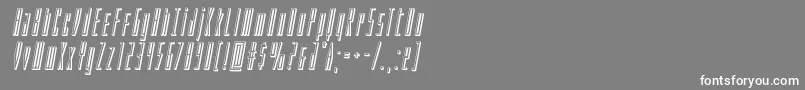 フォントPhantacon3Dital – 灰色の背景に白い文字