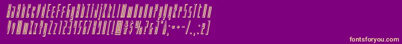 Phantacon3Dital Font – Yellow Fonts on Purple Background