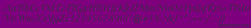 フォントIsadorastdRegular – 紫の背景に黒い文字