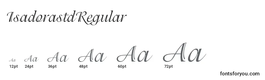 IsadorastdRegular Font Sizes