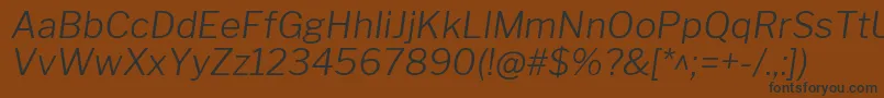 LibrefranklinLightitalic Font – Black Fonts on Brown Background