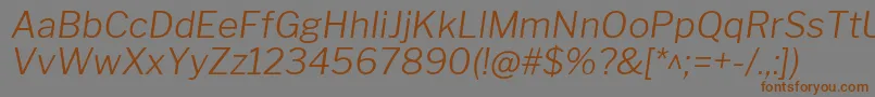 LibrefranklinLightitalic Font – Brown Fonts on Gray Background