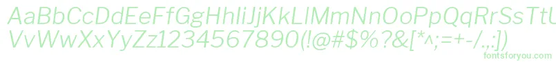 Fonte LibrefranklinLightitalic – fontes verdes