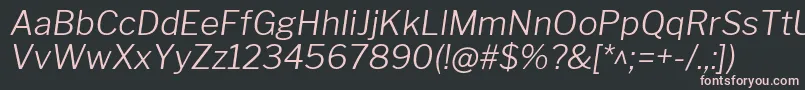 LibrefranklinLightitalic Font – Pink Fonts on Black Background