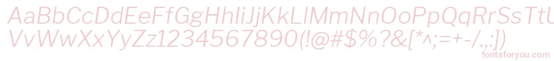 LibrefranklinLightitalic Font – Pink Fonts on White Background