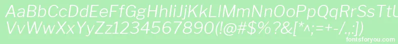 LibrefranklinLightitalic Font – White Fonts on Green Background