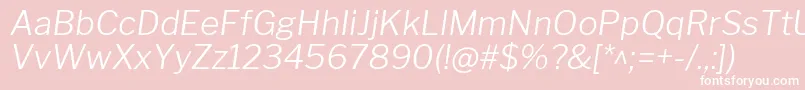 LibrefranklinLightitalic Font – White Fonts on Pink Background