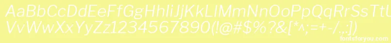 More about LibrefranklinLightitalic Font LibrefranklinLightitalic Font – White Fonts on Yellow Background