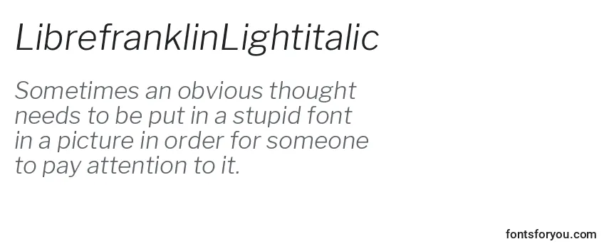 LibrefranklinLightitalic (4358) Font