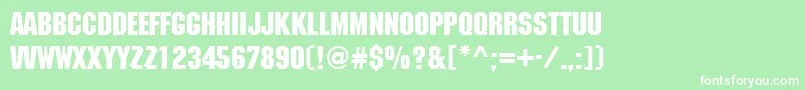 MonotoneRegular Font – White Fonts on Green Background