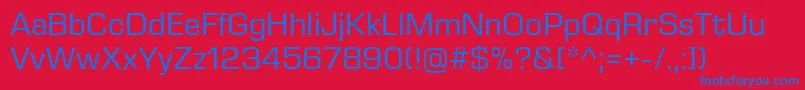 EurostileNextLtComRegular Font – Blue Fonts on Red Background