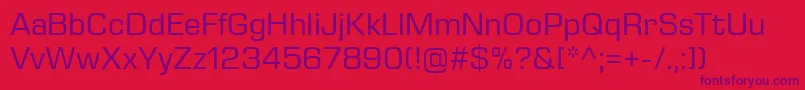 EurostileNextLtComRegular Font – Purple Fonts on Red Background