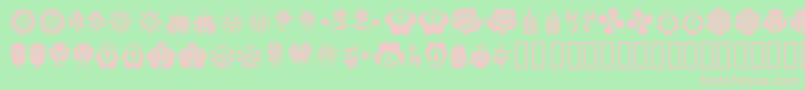 KalocsaiFlowers Font – Pink Fonts on Green Background