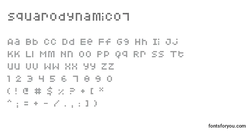 A fonte Squarodynamic07 – alfabeto, números, caracteres especiais