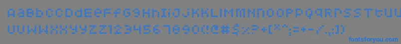 Squarodynamic07 Font – Blue Fonts on Gray Background