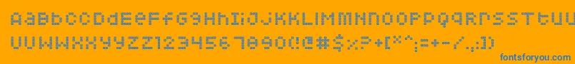 Squarodynamic07 Font – Blue Fonts on Orange Background