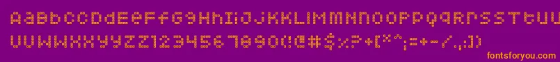 Squarodynamic07 Font – Orange Fonts on Purple Background