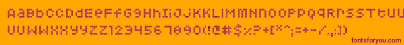 Squarodynamic07 Font – Purple Fonts on Orange Background
