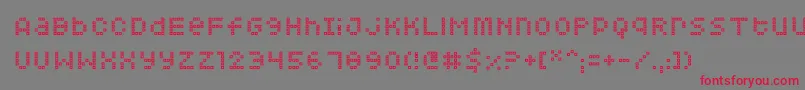 Squarodynamic07-Schriftart – Rote Schriften auf grauem Hintergrund