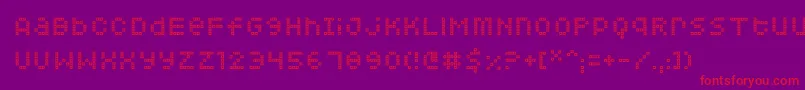 Squarodynamic07 Font – Red Fonts on Purple Background