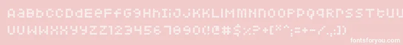 Squarodynamic07 Font – White Fonts on Pink Background