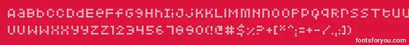 フォントSquarodynamic07 – 赤い背景に白い文字