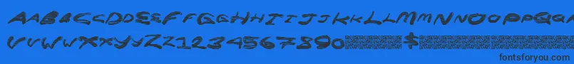 Superrocket Font – Black Fonts on Blue Background