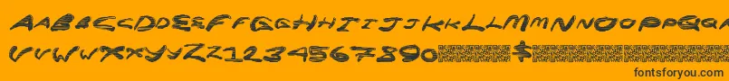 Superrocket Font – Black Fonts on Orange Background
