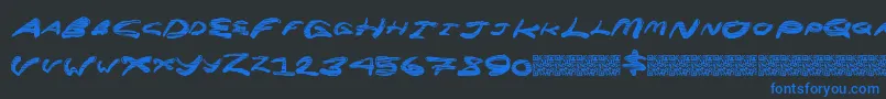 Superrocket Font – Blue Fonts on Black Background