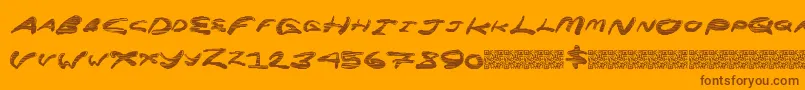 Superrocket Font – Brown Fonts on Orange Background